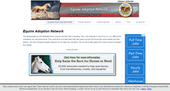 Desktop Screenshot of equineadoptionnetwork.com